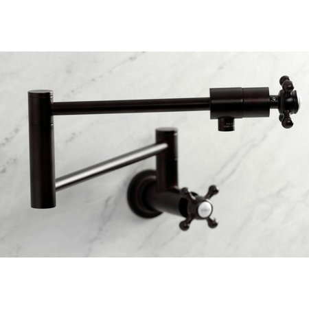 Kingston Brass KS4105BX Wall Mount Pot Filler, Oil Rubbed Bronze KS4105BX